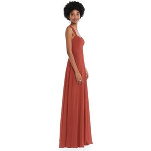 Bella Bridesmaid Red Chiffon Bridesmaid Gown